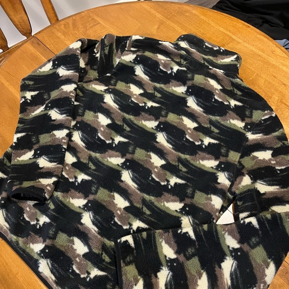 Wesc Green and Brown Patterned Fleece Pullover - Picture 8 of 8